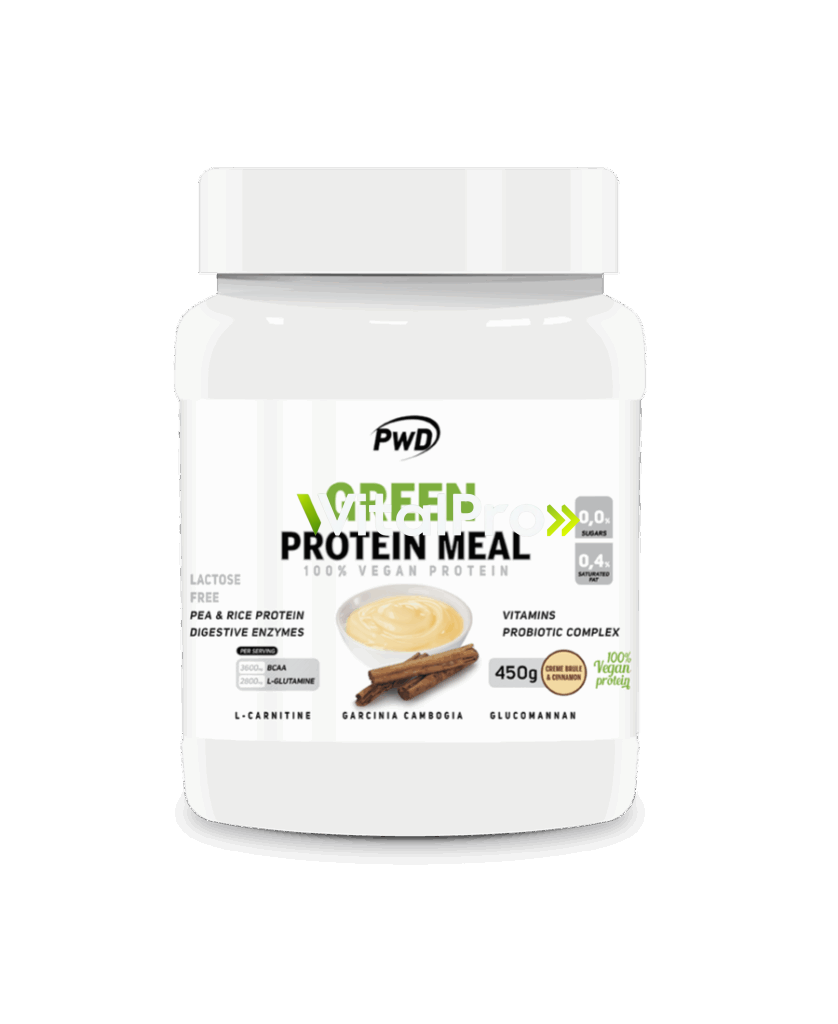 Green Protein Meal 450g. Natillas Con Canela Proreina Vegana