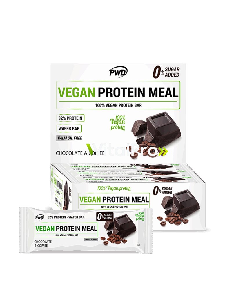 Vegan Protein Meal 35g. Chocolate & Coffee 12 barritas