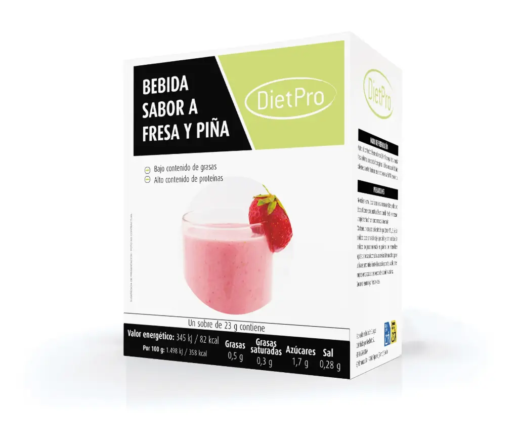 Bebida de fresa y piña