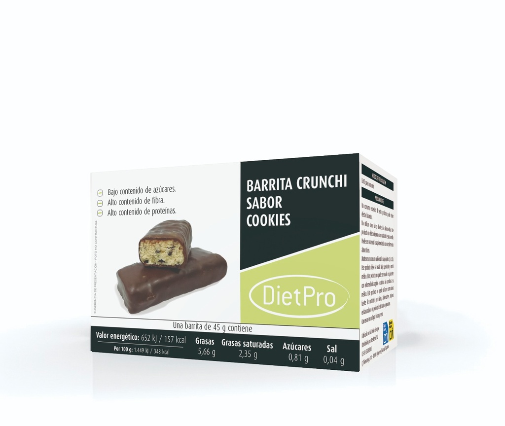 Barrita crujiente de cookies